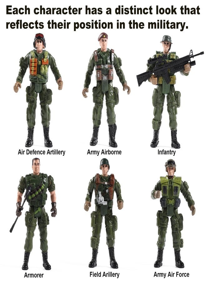 Mr.River US Army Men and SWAT Team Toy Soldiers Action Figures with Military Weapons Accessories for Kids Boys Girls,12Pcs - Image 4